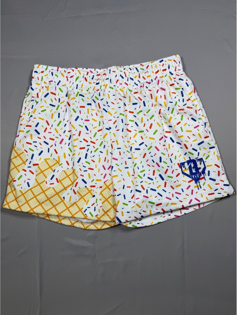 B101 Baseball Lifestyle 101 Shorts Men Medium Ice Cream Sprinkles Drawstring